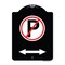 Signmission No ParkingW/ Bidirectional Arrow Heavy-Gauge Aluminum Architectural Sign, 24" x 18", BW-1824-23656 A-DES-BW-1824-23656 - alternate 1
